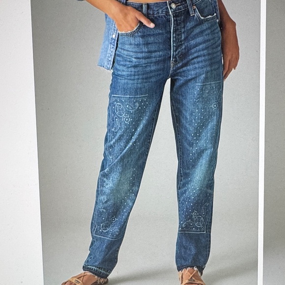 Lucky Brand Denim - Lucky Brand Denim Paisley high Rise Drew Mom size 12